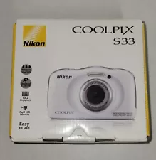 Nikon COOLPIX S33 13.2MP Digital Camera White New Never Used!