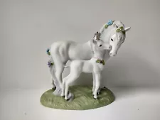 Princeton Galleries unicorn figurine large Loves Devotion horse