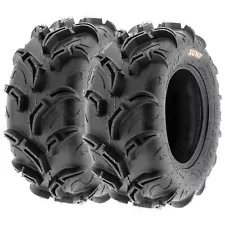 Pair of 2, 26x11-12 26x11x12 Quad ATV UTV Trail & Mud Tires 6 Ply A048 by SunF