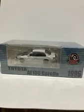 BM Creations Toyota Corolla AE100 in Pearl White with Carbon Fiber Hood RHD 1:64