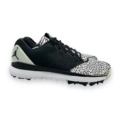 Jordan Trainer ST Golf Men's Size 14 US 833359-110 White Black Elephant Print