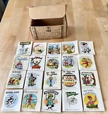 LOT OF 20 MT HAWLEY MINIATURE FAIRY TALE BOOKS IN‘TREASURE CHEST 1966 VINTAGE #1