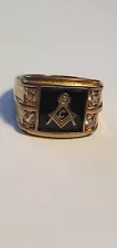 Lot of 2 Masonic Rings for eBay user twgo_85 Gold Size 9 and Silver Size 10.75