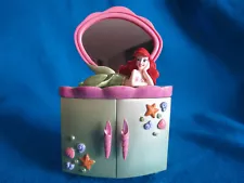 Disney Store Ariel Little Mermaid Jewelry Box W/ Detachable Mirror Hard to Find