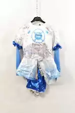 Carnival Costume Girl 8/9 Years White Blue Silver