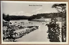 Norris Dam Tennessee Boat Dock Postcard c1930