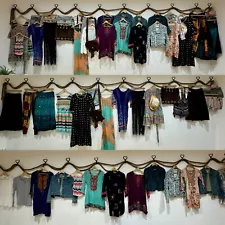 Huge 30 X Y2K Boho Hippie Clothing Bundle Kushi Bay Trading Hollister Kaftan Hat