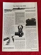 Vintage 1987 Tee Mark TS-45 Air Rifle Print Ad Specs & Gun Photos Article