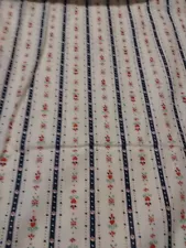 Jaftex Floral Striped Cotton Polyester Blend Fabric 60" X 36"