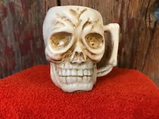 vintage Orchids of Hawaii Skull Mug Japan good for Halloween