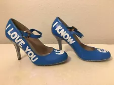 Star Wars “I Love You I Know” High Heels Shows Size 7 - Unique! Blue/Silver