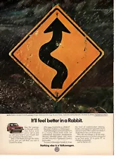 Vintage 1983 Volkswagen VW It'll Feel Better in a Rabbit