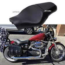 Driver Passenger Two Up Seat For Harley Iron 883 1200 Sportster 1200 Black US (For: 2009 Harley-Davidson Iron 883)