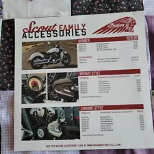 Undated Indian Motorcycle Sales Brochure Scout Scout Sixty Bobber Bronze Chrome