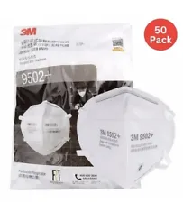 3M 9502 + KN95 Particulate Respirator Masks 50 Count Standard Size