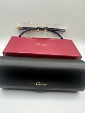 Cartier Buffalo Horn Glasses Authentic Buffs Sunglasses With Gold Frame