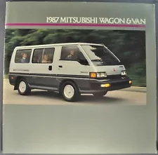 1987 Mitsubishi Wagon & Van Catalog Sales Brochure Excellent Original 87