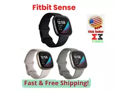 Fitbit Sense Activity Tracker Fitness Smartwatch In Box-Black , Grey &LunarWhite