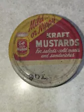 Vtg Flawed 3" Kraft Salad Mustards Metal Lid,Mild or Nippy,Advertising,79 Cents