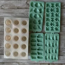 PREOWNED LOT OF 5 SILICONE MOLDS FOR MAKING CANDLE WAX MELTS