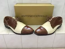 Antonio Cerrelli Two Tone Brown/Cream New In Box Oxford Men’s Size 12