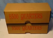 * Lot of TWO (2) - Heavy Duty STORAGE BOXES for QUARTER ROLLS - Holds $500 - NEW