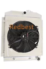 For 1947-1954 Chevy Truck 3100 3600 3800 3900 3Row Aluminum Radiator Shroud Fan