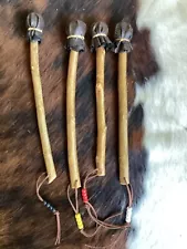 Native American Traditional 4 Directions Hand Drum Sticks 10.5-11.5 in. Set of 4