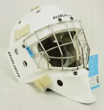 Bauer 960 Cert. Straight Bar Goalie Mask Senior Size Medium White (0815-4778)