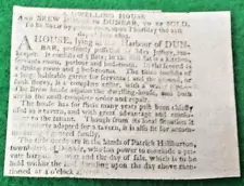 house & brewery DUNBAR FOR SALE EDINBURGH CUTTING 6/5Cm 1803 ORIGINAL