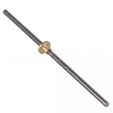 250mm Length 8mm Stainless Steel Lead Screw with Brass Nut for 3D Printing