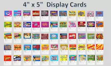 Candy Vending Machine Label Laminated Display Card with Nutrition Info 4 x 5 in