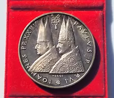 VINTAGE VATICAN CITY EXONUMIA POPE JOHN XXIII & PAUL VI 1963 - 1965 COIN 1.75"