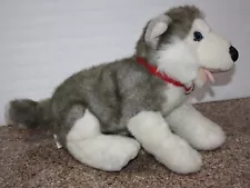 Build A Bear Siberian Husky Gray Wolf Puppy Dog Plush Stuffed 18'' BABW