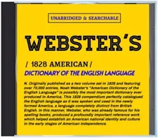 Webster's 1828 American Dictionary of the English Language: Data Disc SEARCHABLE