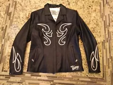 VICTORY MOTORCYCLE Ladies Large Black Leather Jacket - NEW WITH TAGS