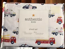 Authentic Kids Fire Truck/Police Boys FULL SIZE Sheet Set (fire engine) 