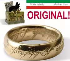 LORD OF THE RINGS ONE RING OF POWER GOLD PLATED 21 mm ORIGINAL NEW LINE WITH COA