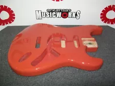 NEW - Allparts Fender Licensed Strat Body, Tremolo Routing - FIESTA RED, #SBF-FR