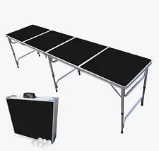 8-Foot Beer Pong Table w/ OPTIONAL Cup Holes & LED Lights