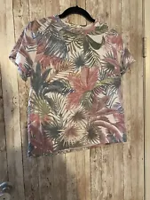 Marine Layer women's size medium plant / leaf print tee shirt top made in USA