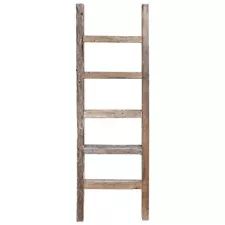 Decorative Ladder - Reclaimed Old Wooden Ladder 4 Foot Rustic Barn Wood