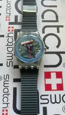 Swatch Blue Bay LK106 1987 Standard Ladies 25mm Vintage Box Excellent Condition