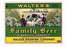 1937 WALTER BREWING CO, EAU CLAIRE, WI Refrigerator / Tool Box Magnet