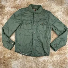 Hollister Carlsbad Olive Green Jacket Puffer Bomber Jacket Medium