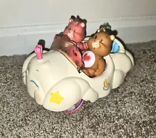 Vintage 80's Care Bears Cloud Car, Rainbow Roller Car & 2 Care Bear Figures