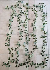 Set of 5 Strands of 6' 5" Artificial Green Silk Leafy Vines Garland