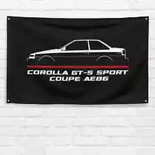 For Toyota Corolla GT-S Sport Coupe AE86 1983-1986 Enthusiast 3x5 ft Flag Banner