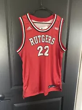 NBA RUTGERS # 22 Red Jersey Size Large Icon Flextro Sublimated Sample Jersey