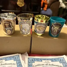 Buffalo Nickel Shot Glass Collection Bradford Exchange Set Of 4